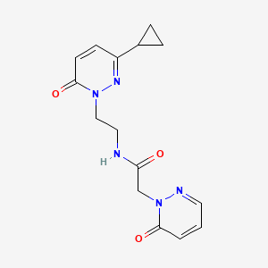 N-(2-(3-cyclopropyl-6-oxopyridazin-1(6H)-yl)ethyl)-2-(6-oxopyridazin-1(6H)-yl)acetamide
