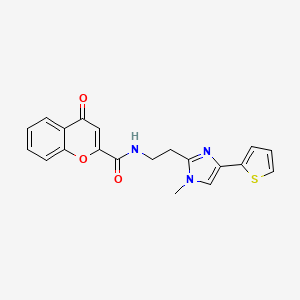 N-(2-(1-methyl-4-(thiophen-2-yl)-1H-imidazol-2-yl)ethyl)-4-oxo-4H-chromene-2-carboxamide