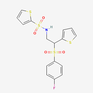 N-(2-((4-fluorophenyl)sulfonyl)-2-(thiophen-2-yl)ethyl)thiophene-2-sulfonamide