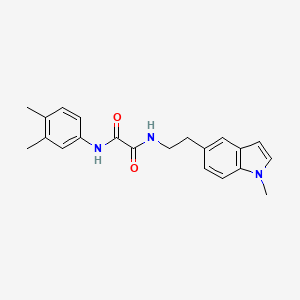 molecular formula C21H23N3O2 B2743082 N'-(3,4-dimethylphenyl)-N-[2-(1-methyl-1H-indol-5-yl)ethyl]ethanediamide CAS No. 2034303-62-1