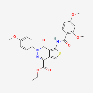 molecular formula C25H23N3O7S B2743085 ethyl 5-(2,4-dimethoxybenzamido)-3-(4-methoxyphenyl)-4-oxo-3H,4H-thieno[3,4-d]pyridazine-1-carboxylate CAS No. 851951-85-4