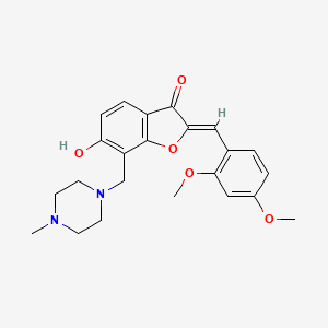 (Z)-2-(2,4-dimethoxybenzylidene)-6-hydroxy-7-((4-methylpiperazin-1-yl)methyl)benzofuran-3(2H)-one