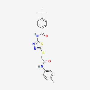 4-(tert-butyl)-N-(5-((2-oxo-2-(p-tolylamino)ethyl)thio)-1,3,4-thiadiazol-2-yl)benzamide