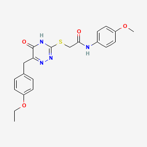 2-((6-(4-ethoxybenzyl)-5-oxo-4,5-dihydro-1,2,4-triazin-3-yl)thio)-N-(4-methoxyphenyl)acetamide