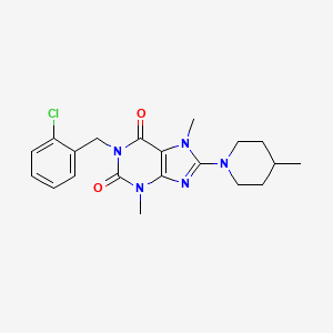 1-(2-chlorobenzyl)-3,7-dimethyl-8-(4-methylpiperidin-1-yl)-1H-purine-2,6(3H,7H)-dione