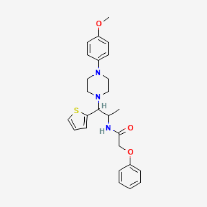 N-(1-(4-(4-methoxyphenyl)piperazin-1-yl)-1-(thiophen-2-yl)propan-2-yl)-2-phenoxyacetamide