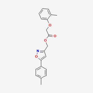 B2743133 (5-(p-Tolyl)isoxazol-3-yl)methyl 2-(o-tolyloxy)acetate CAS No. 946264-67-1