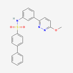 molecular formula C23H19N3O3S B2743136 N-(3-(6-methoxypyridazin-3-yl)phenyl)-[1,1'-biphenyl]-4-sulfonamide CAS No. 941959-27-9