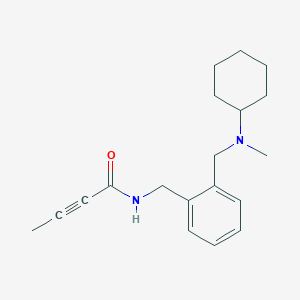 molecular formula C19H26N2O B2743138 N-[(2-{[cyclohexyl(methyl)amino]methyl}phenyl)methyl]but-2-ynamide CAS No. 2411267-51-9