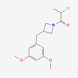 2-Chloro-1-[3-[(3,5-dimethoxyphenyl)methyl]azetidin-1-yl]propan-1-one
