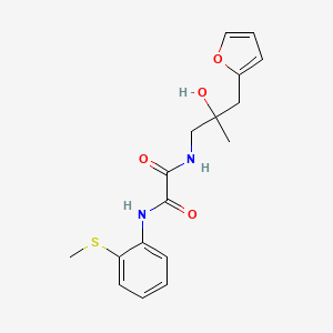 molecular formula C17H20N2O4S B2743152 N-{2-[(furan-2-yl)methyl]-2-hydroxypropyl}-N'-[2-(methylsulfanyl)phenyl]ethanediamide CAS No. 1788769-17-4