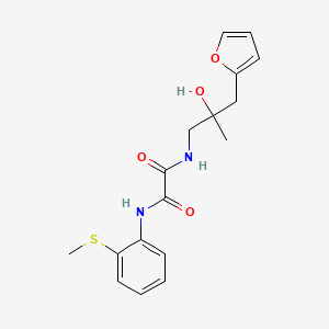 N1-(3-(furan-2-yl)-2-hydroxy-2-methylpropyl)-N2-(2-(methylthio)phenyl)oxalamide