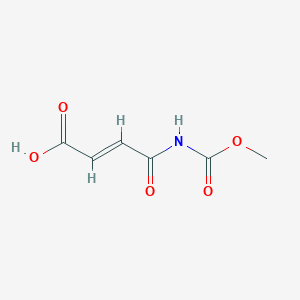 molecular formula C6H7NO5 B2743168 E-4-[(Methoxycarbonyl)amino]-4-oxobut-2-enoic acid CAS No. 1820748-76-2