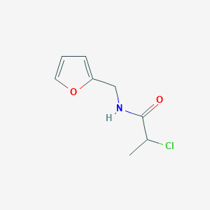 molecular formula C8H10ClNO2 B2743169 2-chloro-N-(furan-2-ylmethyl)propanamide CAS No. 106738-51-6
