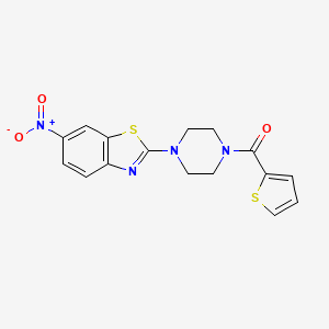 (4-(6-Nitrobenzo[d]thiazol-2-yl)piperazin-1-yl)(thiophen-2-yl)methanone