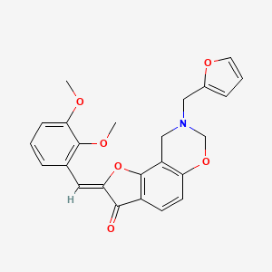 (Z)-2-(2,3-dimethoxybenzylidene)-8-(furan-2-ylmethyl)-8,9-dihydro-2H-benzofuro[7,6-e][1,3]oxazin-3(7H)-one