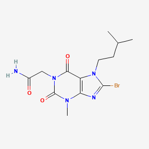 2-(8-bromo-7-isopentyl-3-methyl-2,6-dioxo-2,3,6,7-tetrahydro-1H-purin-1-yl)acetamide