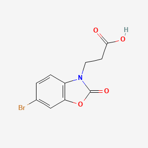 molecular formula C10H8BrNO4 B2743220 3-(6-bromo-2-oxo-1,3-benzoxazol-3(2H)-yl)propanoic acid CAS No. 13610-61-2