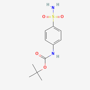 molecular formula C11H16N2O4S B2743236 Tert-butyl N-(4-sulfamoylphenyl)carbamate CAS No. 352542-64-4