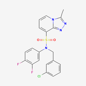 molecular formula C20H15ClF2N4O2S B2743242 N-[(3-chlorophenyl)methyl]-N-(3,4-difluorophenyl)-3-methyl-[1,2,4]triazolo[4,3-a]pyridine-8-sulfonamide CAS No. 1251630-17-7