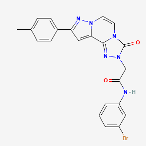 molecular formula C22H17BrN6O2 B2743252 N-(3-bromophenyl)-2-[9-(4-methylphenyl)-3-oxopyrazolo[1,5-a][1,2,4]triazolo[3,4-c]pyrazin-2(3H)-yl]acetamide CAS No. 1358375-64-0