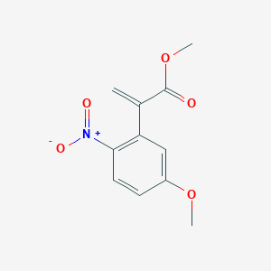 molecular formula C11H11NO5 B2743272 Methyl 2-(5-methoxy-2-nitrophenyl)acrylate CAS No. 391277-53-5