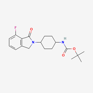 tert-Butyl (1R*,4R*)-4-(7-fluoro-1-oxoisoindolin-2-yl)cyclohexylcarbamate