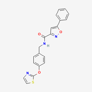 5-phenyl-N-(4-(thiazol-2-yloxy)benzyl)isoxazole-3-carboxamide