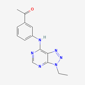 molecular formula C14H14N6O B2743334 1-[3-({3-ethyl-3H-[1,2,3]triazolo[4,5-d]pyrimidin-7-yl}amino)phenyl]ethan-1-one CAS No. 899730-67-7