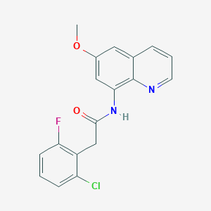 2-(2-chloro-6-fluorophenyl)-N-(6-methoxyquinolin-8-yl)acetamide