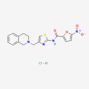 N-(4-((3,4-dihydroisoquinolin-2(1H)-yl)methyl)thiazol-2-yl)-5-nitrofuran-2-carboxamide hydrochloride