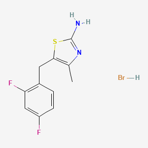 5-[(2,4-Difluorophenyl)methyl]-4-methyl-1,3-thiazol-2-amine hydrobromide