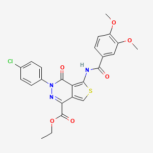 Ethyl 3-(4-chlorophenyl)-5-[(3,4-dimethoxybenzoyl)amino]-4-oxothieno[3,4-d]pyridazine-1-carboxylate