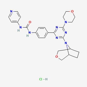 molecular formula C25H29ClN8O3 B2743481 PKI-179 hydrochloride 