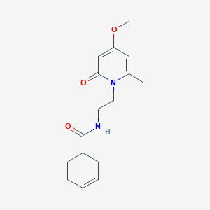 N-(2-(4-methoxy-6-methyl-2-oxopyridin-1(2H)-yl)ethyl)cyclohex-3-enecarboxamide