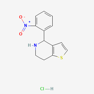 4-(2-Nitrophenyl)-4,5,6,7-tetrahydrothieno[3,2-c]pyridine;hydrochloride