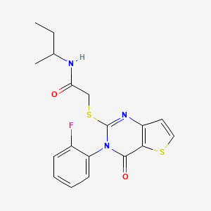 N-(butan-2-yl)-2-{[3-(2-fluorophenyl)-4-oxo-3,4-dihydrothieno[3,2-d]pyrimidin-2-yl]sulfanyl}acetamide