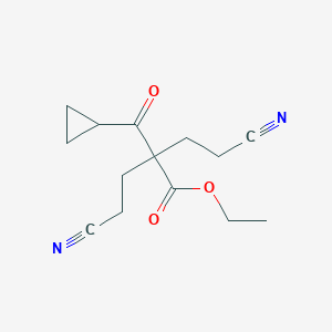 Ethyl 4-cyano-2-(2-cyanoethyl)-2-cyclopropanecarbonylbutanoate