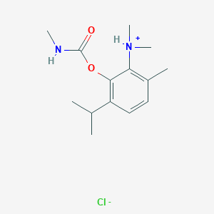 molecular formula C14H22N2O2.ClH B027435 dimethyl-[6-methyl-2-(methylcarbamoyloxy)-3-propan-2-ylphenyl]azanium;chloride CAS No. 100836-56-4