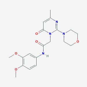 molecular formula C19H24N4O5 B2743508 N-(3,4-dimethoxyphenyl)-2-[4-methyl-2-(morpholin-4-yl)-6-oxo-1,6-dihydropyrimidin-1-yl]acetamide CAS No. 1251667-79-4
