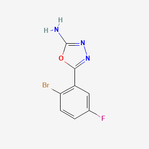 5-(2-Bromo-5-fluorophenyl)-1,3,4-oxadiazol-2-amine