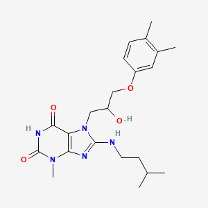 7-(3-(3,4-dimethylphenoxy)-2-hydroxypropyl)-8-(isopentylamino)-3-methyl-1H-purine-2,6(3H,7H)-dione