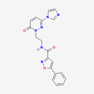 N-(2-(3-(1H-imidazol-1-yl)-6-oxopyridazin-1(6H)-yl)ethyl)-5-phenylisoxazole-3-carboxamide