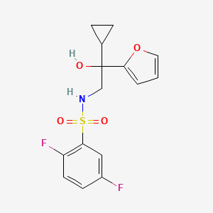 molecular formula C15H15F2NO4S B2743556 N-(2-cyclopropyl-2-(furan-2-yl)-2-hydroxyethyl)-2,5-difluorobenzenesulfonamide CAS No. 1396794-74-3