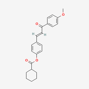 Cyclohexanecarboxylic acid 4-(3-(4-methoxy-phenyl)-3-oxo-propenyl)-phenyl ester