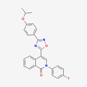 2-(4-fluorophenyl)-4-(3-(4-isopropoxyphenyl)-1,2,4-oxadiazol-5-yl)isoquinolin-1(2H)-one