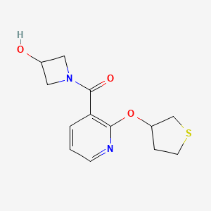 (3-Hydroxyazetidin-1-yl)(2-((tetrahydrothiophen-3-yl)oxy)pyridin-3-yl)methanone