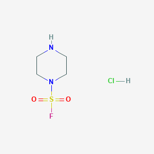 molecular formula C4H10ClFN2O2S B2743641 Piperazine-1-sulfonyl fluoride;hydrochloride CAS No. 2305252-58-6