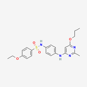 B2743647 4-ethoxy-N-(4-((2-methyl-6-propoxypyrimidin-4-yl)amino)phenyl)benzenesulfonamide CAS No. 946304-27-4