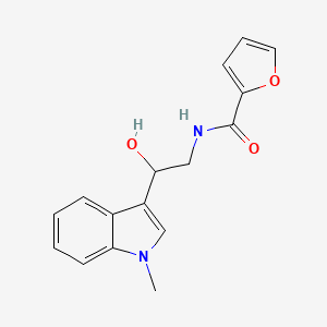 molecular formula C16H16N2O3 B2743700 N-(2-hydroxy-2-(1-methyl-1H-indol-3-yl)ethyl)furan-2-carboxamide CAS No. 1448129-80-3